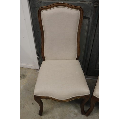 371 - Pair of French style upholstered dining chairs (2)