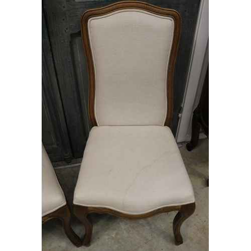 371 - Pair of French style upholstered dining chairs (2)