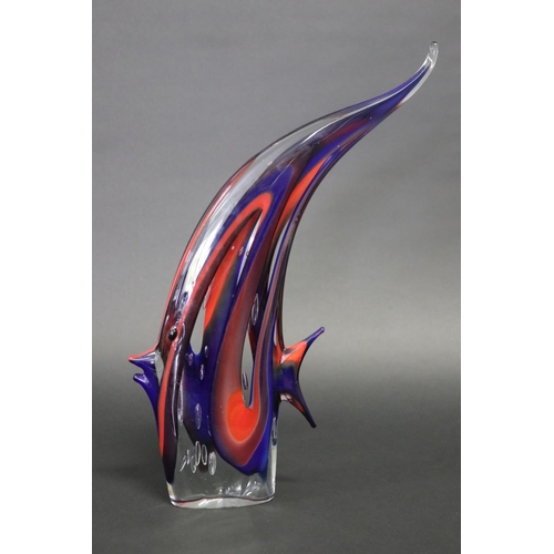 448 - Large art glass fish, approx 41cm H