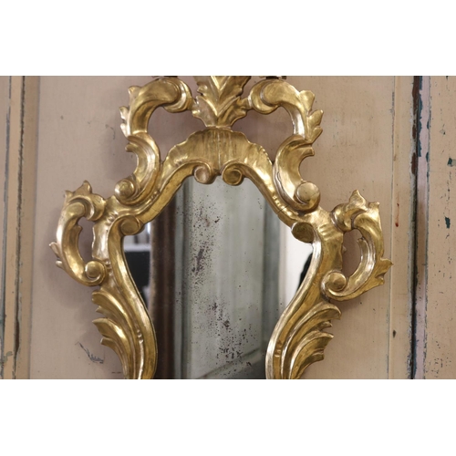 457 - Fine true giltwood boudoir mirror, approx 74 cm H x 43 cm W