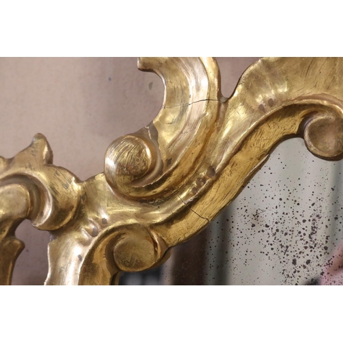 457 - Fine true giltwood boudoir mirror, approx 74 cm H x 43 cm W