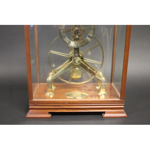 362 - Great Wheel Clock in glass case, plaque reads Made for Bairnsdale Clocks 176-178 Nicholson Street Ba... 