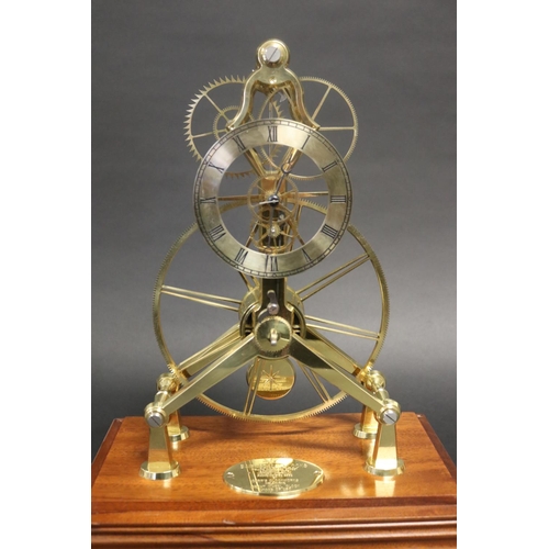 362 - Great Wheel Clock in glass case, plaque reads Made for Bairnsdale Clocks 176-178 Nicholson Street Ba... 