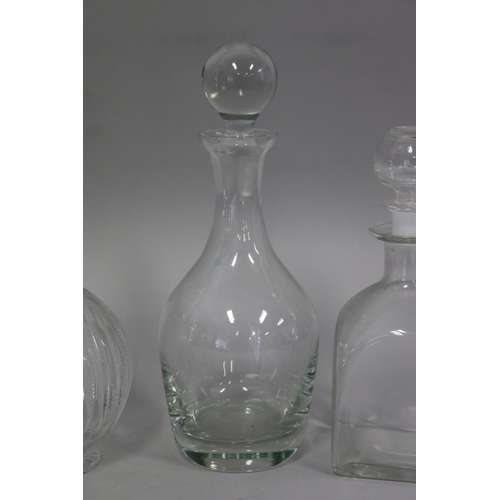 31 - Assortment of decanters in various conditions, approx 32cm H and shorter. Provenance: Directly from ... 