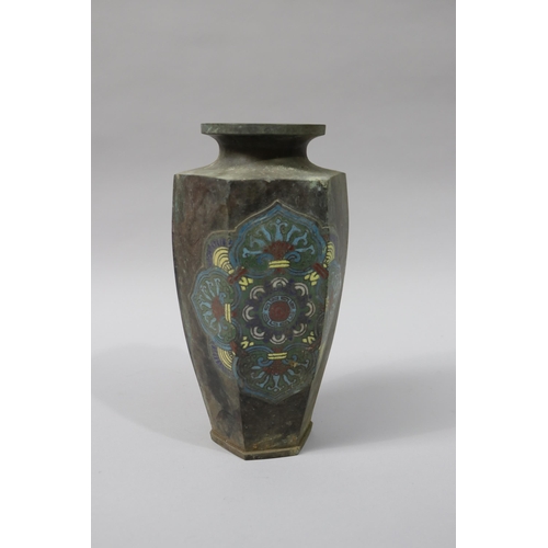 103 - Chinese sectional Cloisonne vase, approx 29cm H