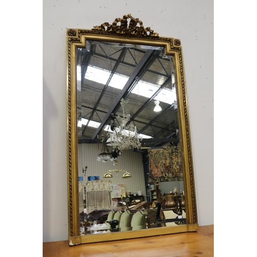 153 - French Louis XVI style salon mirror, approx 142cm H x 80cm W