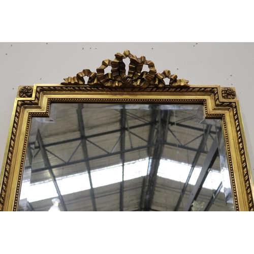 153 - French Louis XVI style salon mirror, approx 142cm H x 80cm W