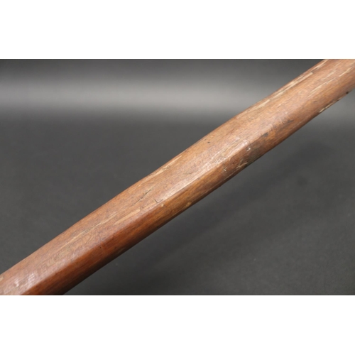 571 - Large Tribal saw tooth wooden club, approx 135cm L