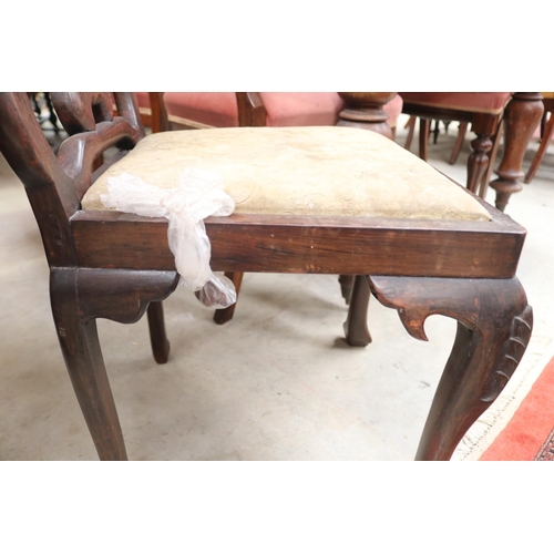 595 - Vintage Chinese rosewood side chair, approx 97cm H x 47cm W x 55cm D