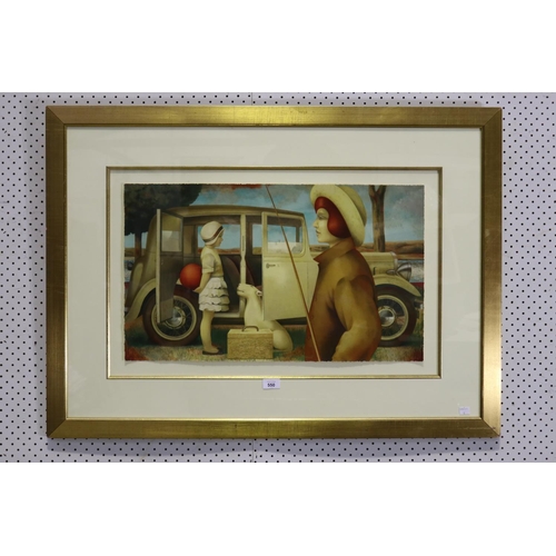 550 - Fabio Hurtado, edition 101/385, Travels with my Aunt, signed lower right, approx 40cm x 67cm