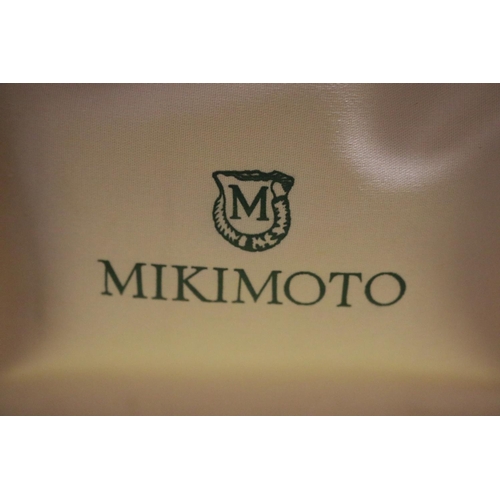 280 - Mikimoto graduated pearl necklace with silver clasp in box