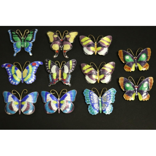 513 - Eleven vintage butterfly brooches (11)