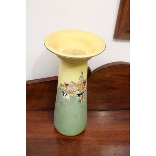 66 - Antique Frank Beardman and Co, Sutherland Art Ware, Fenton, A Sussex Homestead vase, approx 35cm H