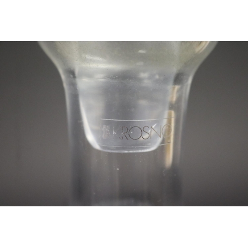 104 - Krosno crystal decanter, approx 27cm H
