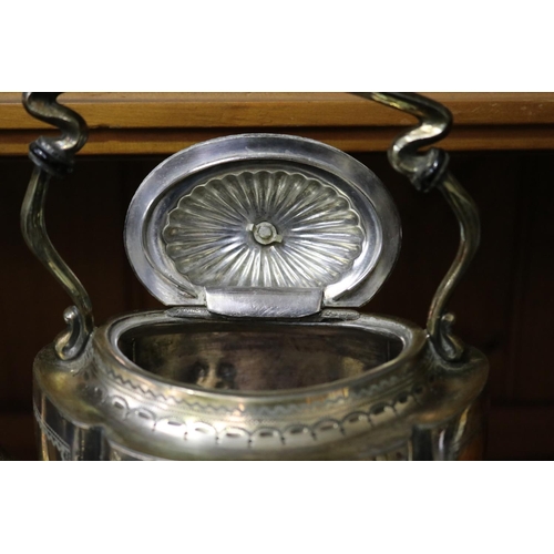 1 - Two antique spirit kettles, total approx 34.5cm H x 22cm W x 11cm D & smaller (2)