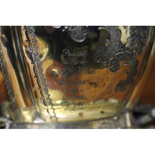 1 - Two antique spirit kettles, total approx 34.5cm H x 22cm W x 11cm D & smaller (2)