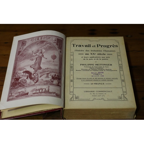 106 - Antique French hard cover Travail et Progress by Philippe Hettinger