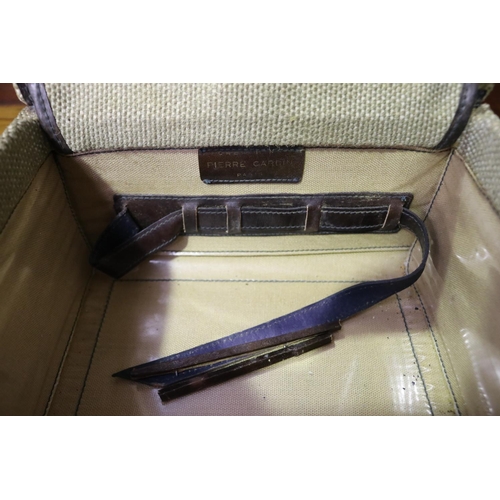 67 - French vanity case , labelled inside Creations Pierre Cardin Paris, approx 20cm H (excluding handle)... 