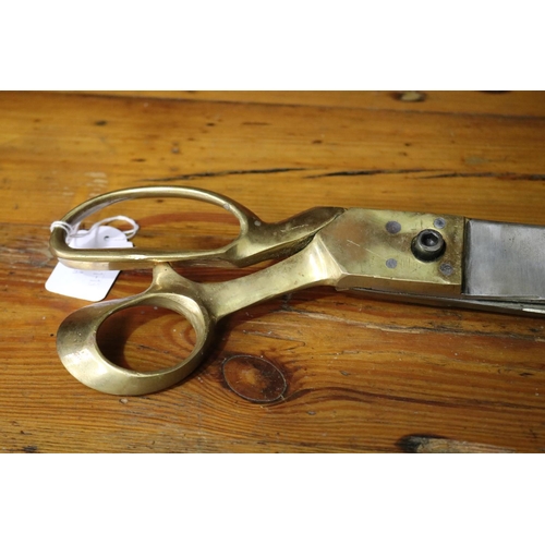 93 - Antique drapery scissors, approx 40cm L
