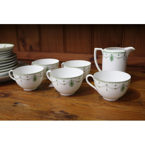 97 - Austrian Moritz Zdekauer china part tea service, jug approx 11cm H (19 pieces)