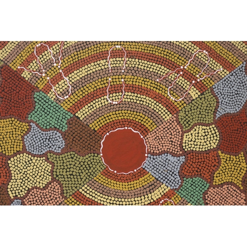 669 - Amarantha McMillan, Australian Aboriginal,  oil on canvas, 35.5 cm 46 cm