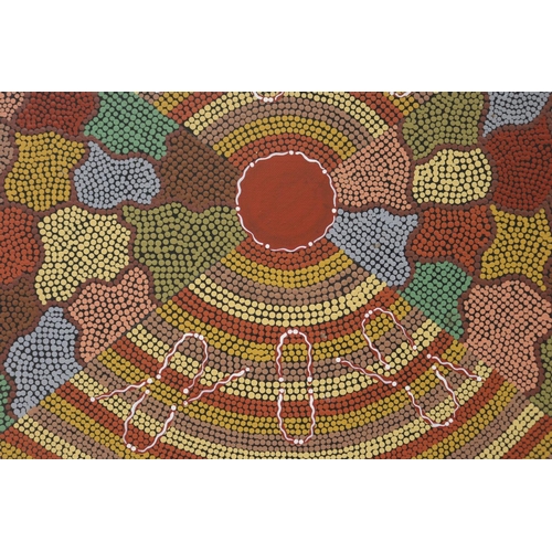 669 - Amarantha McMillan, Australian Aboriginal,  oil on canvas, 35.5 cm 46 cm