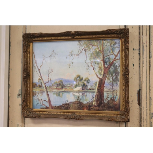 700 - Andrew Park (Working 1940s-60s) Australia, Campsite, oil on board, signed lower right. Provenance: D... 