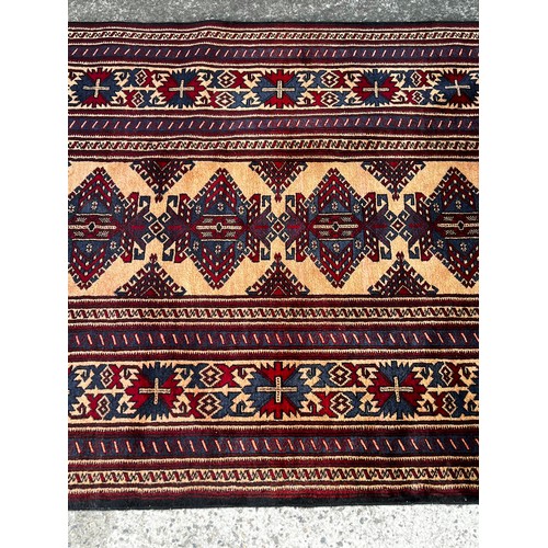 729 - Fine weave hand knotted wool carpet, approx 170cm x 125cm