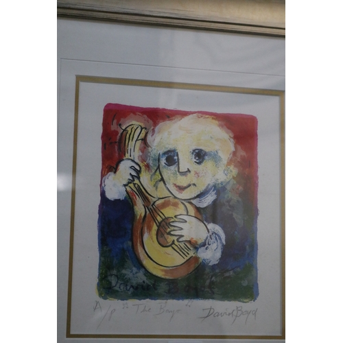 739 - David Boyd (1924-2011) Australia, A/P Screen print - The Banjo, signed lower right, approx 22cm x 18... 