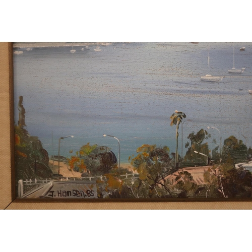 747 - John Hansen (Working 1980s) Australia, untitled, oil on board, signed and dated lower left, 85, appr... 