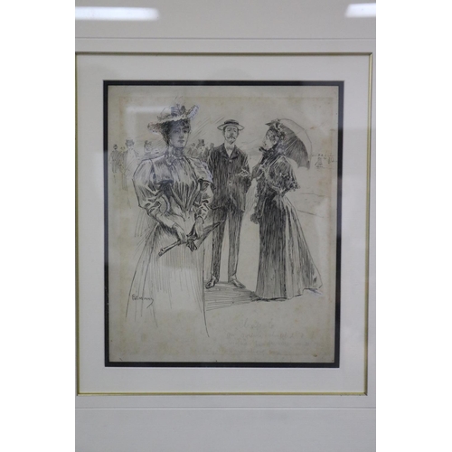 751 - Benjamin Edwin Minns (1864-1937) Australia. Indian ink drawing, approx 30cm x 25 cm. This item was i... 