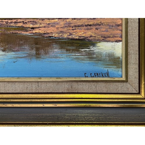 754 - Grahame Gercken (1960-.) Australia, Reflections of the Turon river Sofala, oil on board, signed lowe... 