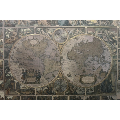 719 - Piscator world Map, published by F.J Warren Limited Hitchen U.K, approx 41cm x 50cm