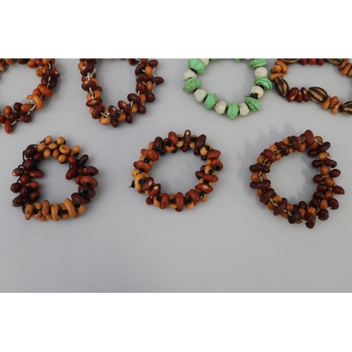 839 - Eleven Australian Aboriginal bead bracelets (11) circa 1980's Napperby station