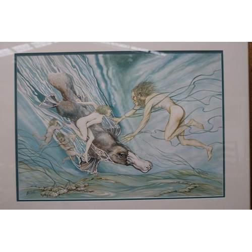 857 - Barry Cook, untitled, watercolour, signed lower left, approx 73cm H x 94cm W and frame approx 82cm H... 