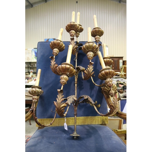 689 - French light fitting, approx 109cm H