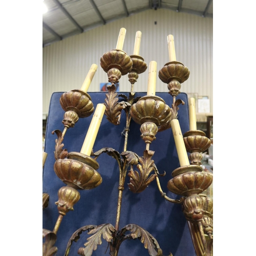 689 - French light fitting, approx 109cm H