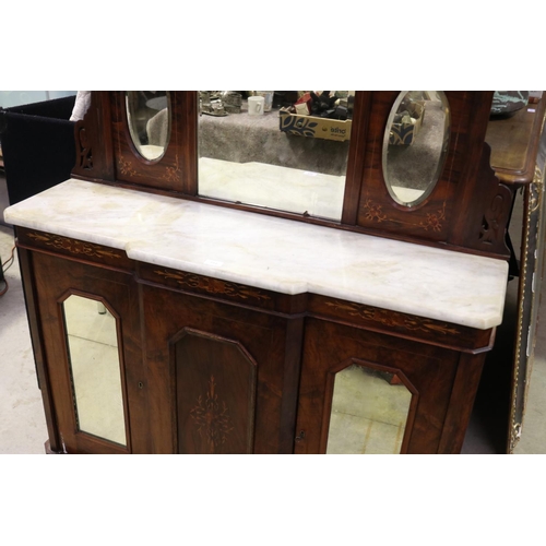 772 - Mirrored back credenza, approx 165cm H x 118cm W x 35cm D