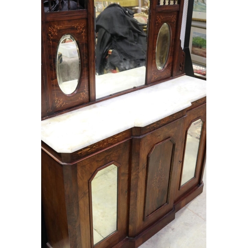 772 - Mirrored back credenza, approx 165cm H x 118cm W x 35cm D