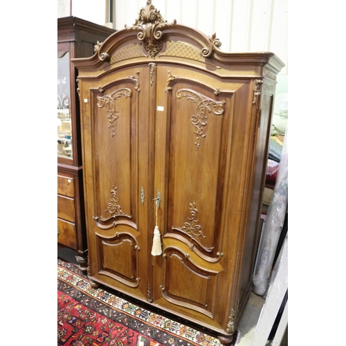 777 - Two door armoire, approx 205cm H x 126cm W x 60cm D