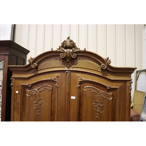 777 - Two door armoire, approx 205cm H x 126cm W x 60cm D