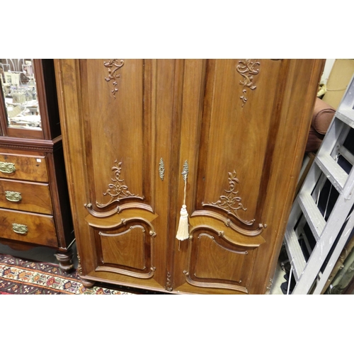 777 - Two door armoire, approx 205cm H x 126cm W x 60cm D