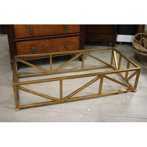 780 - Gold painted coffee table base, approx 34cm H x 145cm W x 70cm D