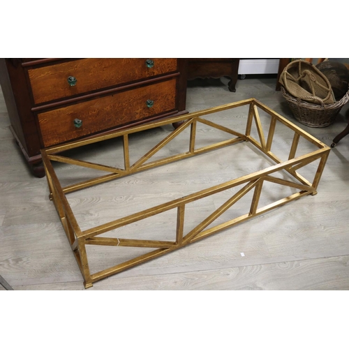 780 - Gold painted coffee table base, approx 34cm H x 145cm W x 70cm D