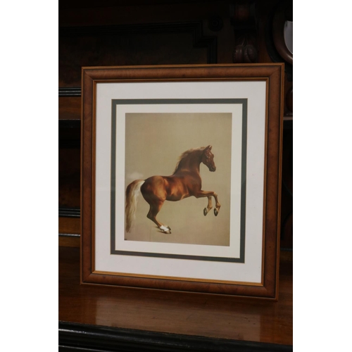 859 - Framed horse print, provenance Ex Hordern Family, approx 26.5cm x 22cm