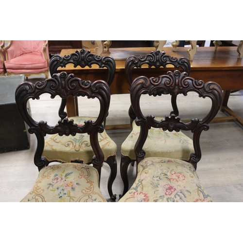 867 - Set of four fine antique English rosewood dining chairs (4)