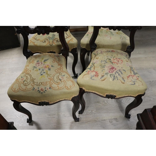 867 - Set of four fine antique English rosewood dining chairs (4)