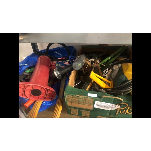 30 - Shelf lot, tools etc.