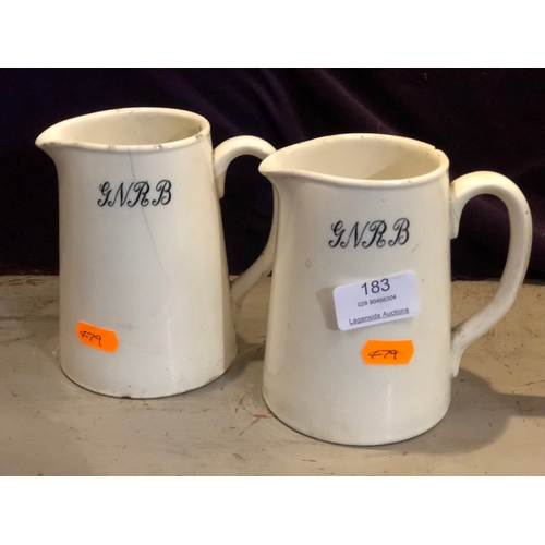 183 - 2 vintage jugs from Great Northern Railway