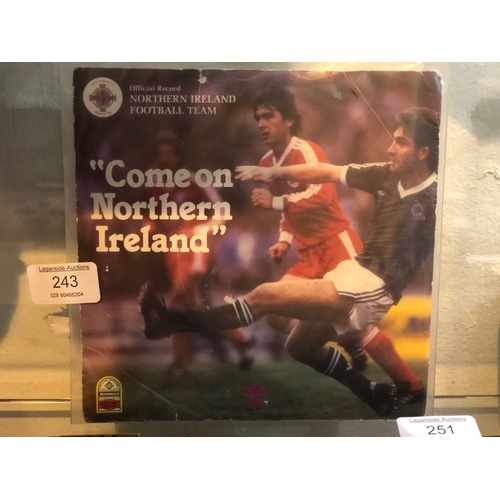 243 - 1980's NI football 45 record signed by the players